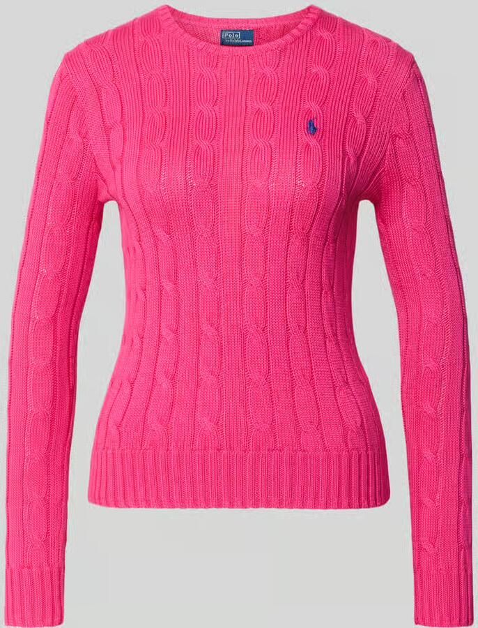 Polo Ralph Lauren Gebreide pullover met kabelpatroon model 'JULIANNA' - Foto 2