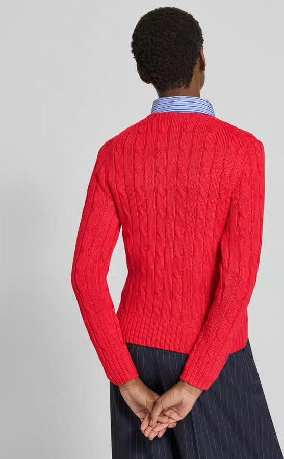Polo Ralph Lauren Gebreide pullover met kabelpatroon model 'JULIANNA'
