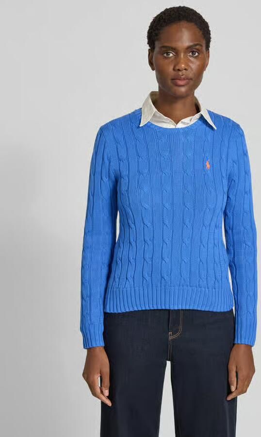 Polo Ralph Lauren Gebreide pullover met kabelpatroon model 'JULIANNA' - Foto 2