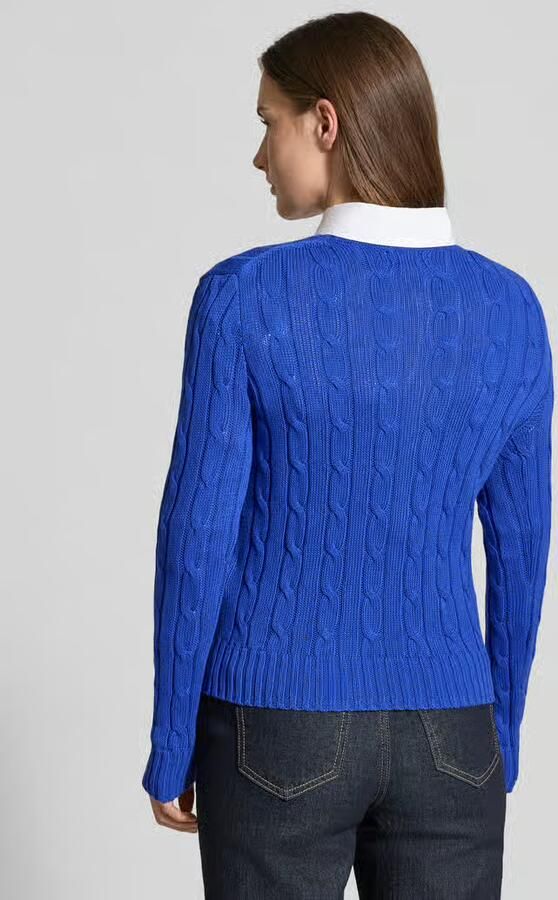 Polo Ralph Lauren Gebreide pullover met kabelpatroon model 'JULIANNA'