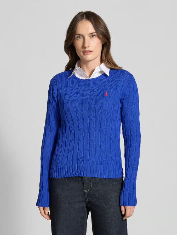 Polo Ralph Lauren Gebreide pullover met kabelpatroon model 'JULIANNA' - Foto 2