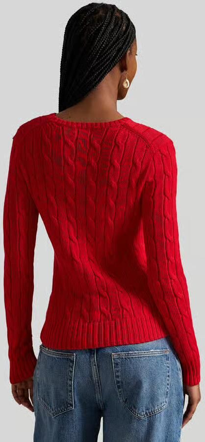 Polo Ralph Lauren Gebreide pullover met kabelpatroon model 'JULIANNA' - Foto 2