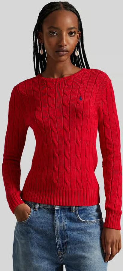 Polo Ralph Lauren Gebreide pullover met kabelpatroon model 'JULIANNA' - Foto 3