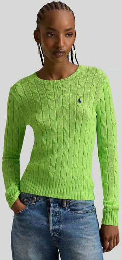 Polo Ralph Lauren Gebreide pullover met kabelpatroon model 'JULIANNA' - Foto 3