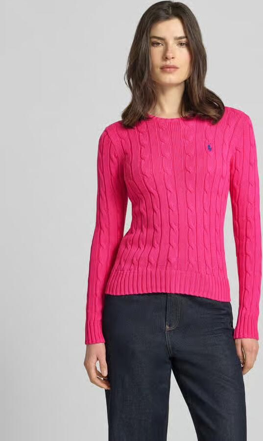 Polo Ralph Lauren Gebreide pullover met kabelpatroon model 'JULIANNA' - Foto 2