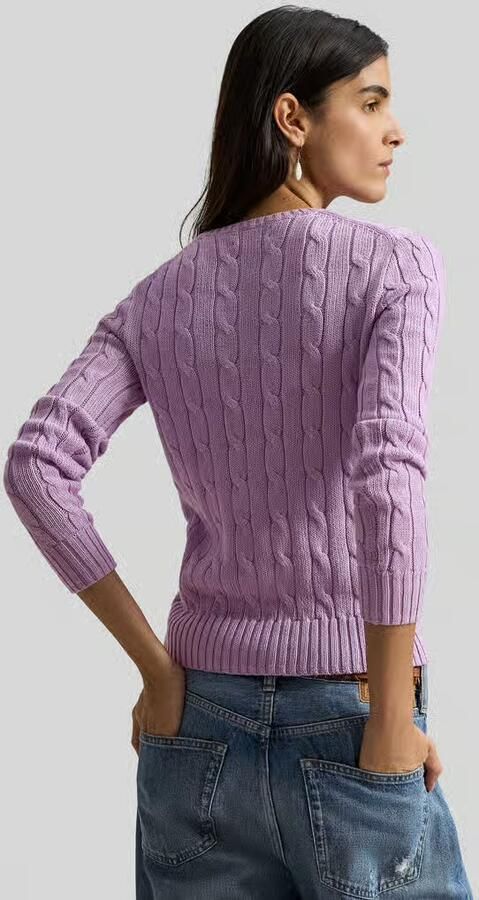 Polo Ralph Lauren Gebreide pullover met kabelpatroon model 'JULIANNA' - Foto 2