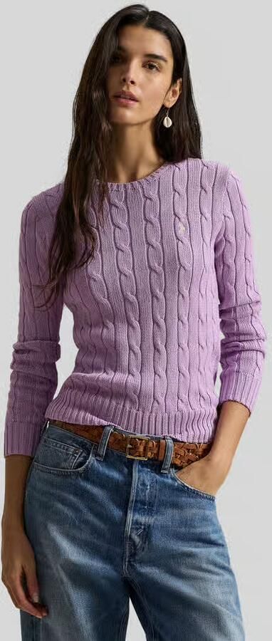 Polo Ralph Lauren Gebreide pullover met kabelpatroon model 'JULIANNA' - Foto 3
