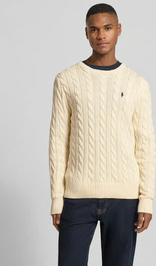 Polo Ralph Lauren Gebreide pullover met kabelpatroon model 'DRIVER' - Foto 6