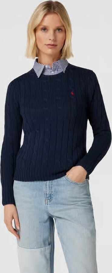 Polo Ralph Lauren Gebreide pullover met labelstitching model 'JULIANNA' - Foto 8