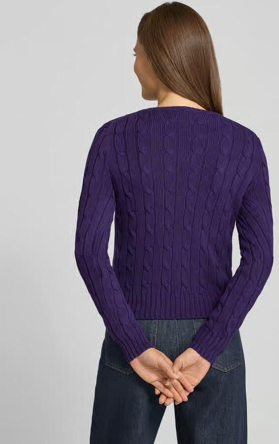 Polo Ralph Lauren Gebreide pullover met labelstitching model 'JULIANNA'