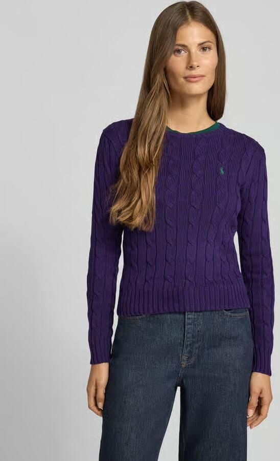 Polo Ralph Lauren Gebreide pullover met labelstitching model 'JULIANNA' - Foto 2