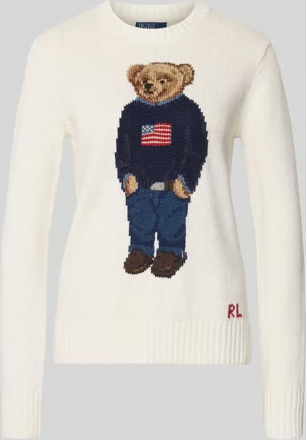 Polo Ralph Lauren Gebreide pullover met motief en ronde hals