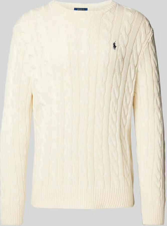 Polo Ralph Lauren Gebreide pullover met kabelpatroon model 'DRIVER'