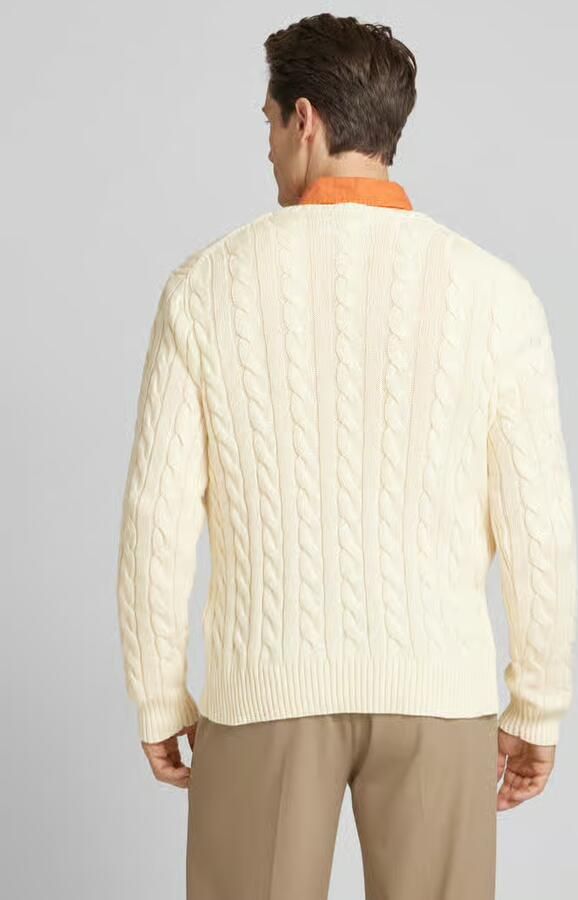 Polo Ralph Lauren Gebreide pullover met kabelpatroon model 'DRIVER' - Foto 7