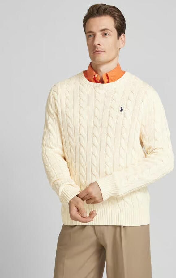 Polo Ralph Lauren Gebreide pullover met kabelpatroon model 'DRIVER' - Foto 8