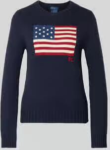 Polo Ralph Lauren Gebreide pullover met vlaggenmotief en ronde hals - Foto 3