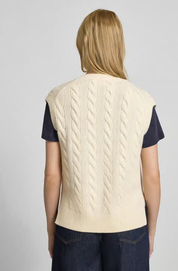 Polo Ralph Lauren Spencer van een mix van wol en kasjmier met V-hals - Foto 5