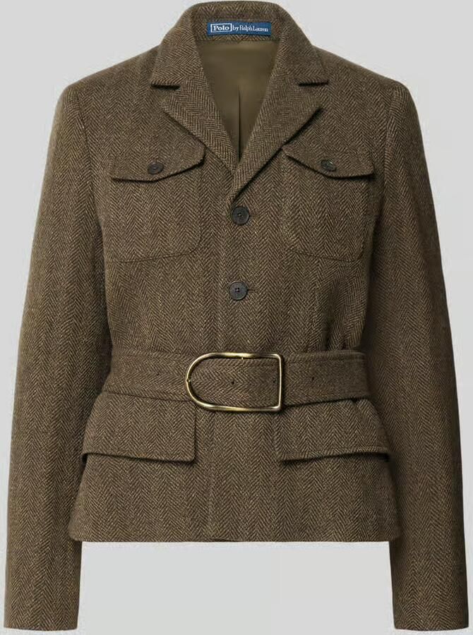 Polo Ralph Lauren Getailleerde korte blazer van wolmix