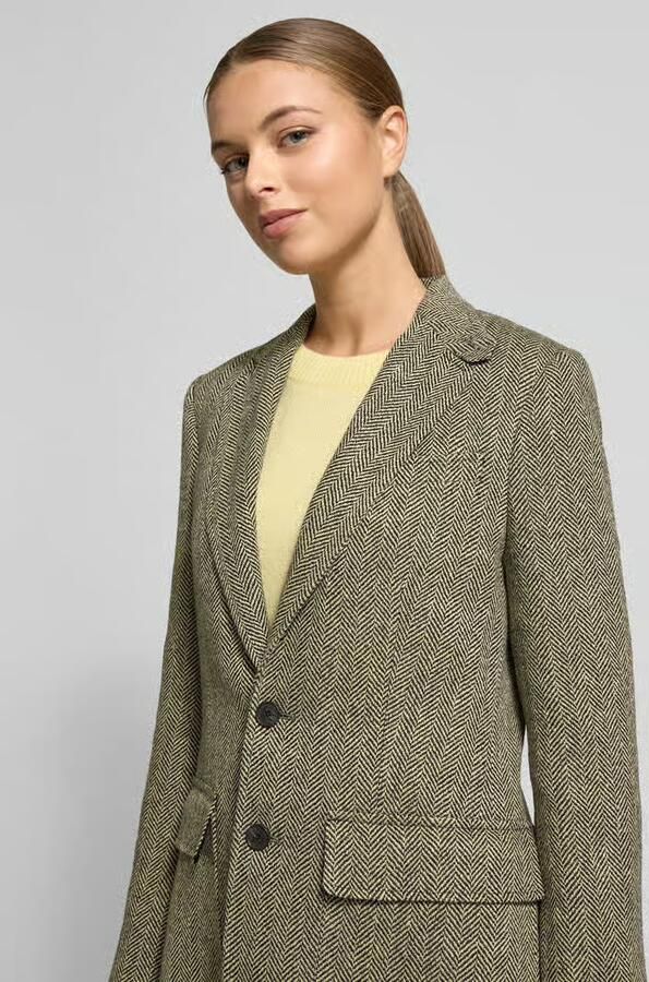 Polo Ralph Lauren Getailleerde longblazer van Mix van linnen en zijde met wol Model 'HERTIAGE'
