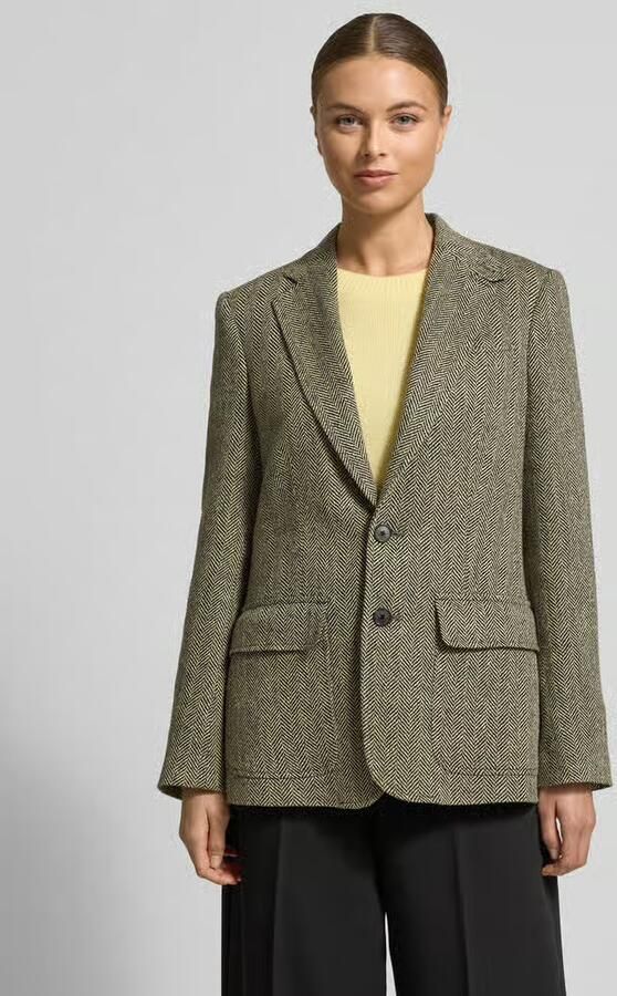 Polo Ralph Lauren Getailleerde longblazer van Mix van linnen en zijde met wol Model 'HERTIAGE' - Foto 2