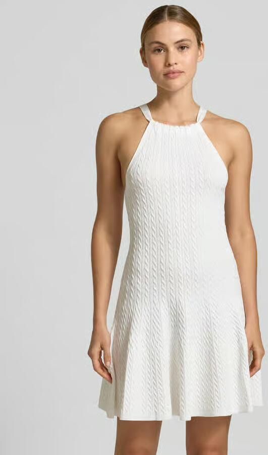 Polo Ralph Lauren Getailleerde tricotjurk van viscosemix - Foto 2