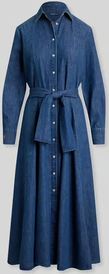 Polo Ralph Lauren Getailleerde vrijetijdsjurk in denimlook - Foto 2