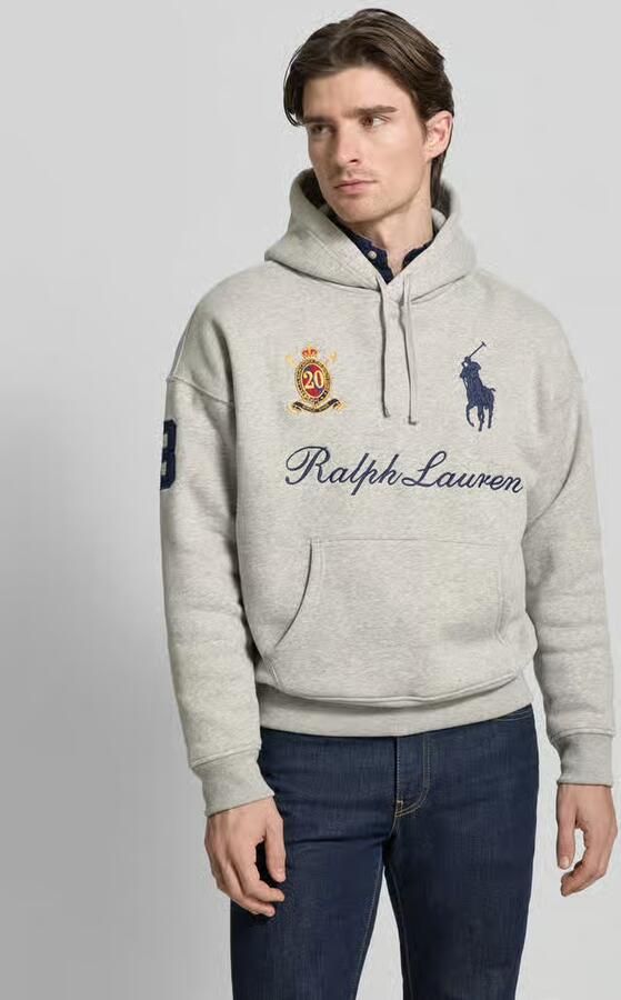 Polo Ralph Lauren Hoodie met label-stiksels en kangoeroezak - Foto 4