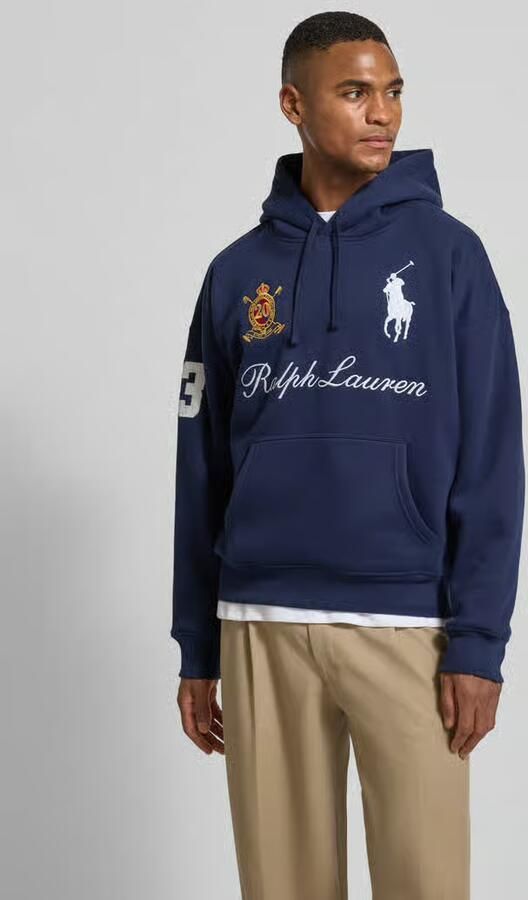 Polo Ralph Lauren Hoodie met labelstitchings en kangoeroezak - Foto 2