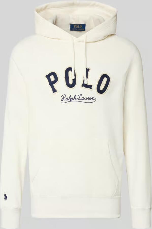 Polo Ralph Lauren Hoodie met labelstitching en kangoeroezak