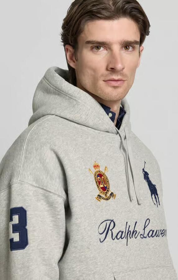 Polo Ralph Lauren Hoodie met labelstitchings en kangoeroezak - Foto 2