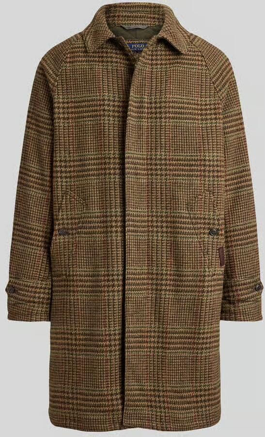 Polo Ralph Lauren Lange jas van wol met labelpatch