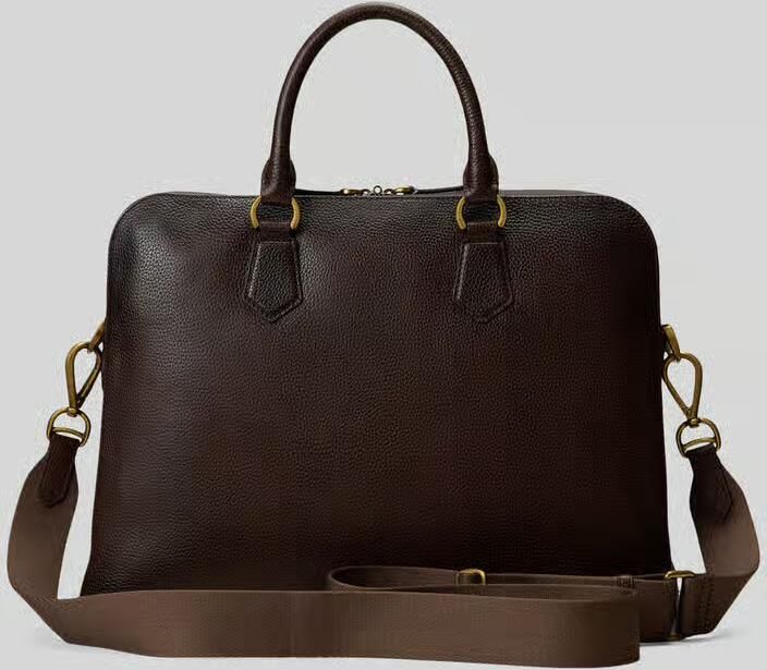 Polo Ralph Lauren Laptoptas van rundleer met laptopvak - Foto 3
