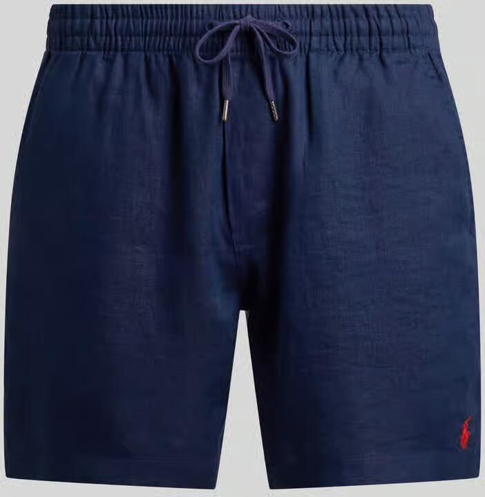 Polo Ralph Lauren Linnen shorts met tunnelkoord als vetersluiting en logostitching - Foto 2