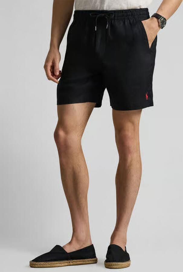 Polo Ralph Lauren Linnen shorts met tunnelkoord als vetersluiting en logostitching - Foto 3