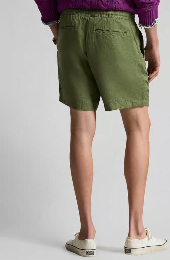Polo Ralph Lauren Linnen shorts met tunnelkoord als vetersluiting en logostitching - Foto 4