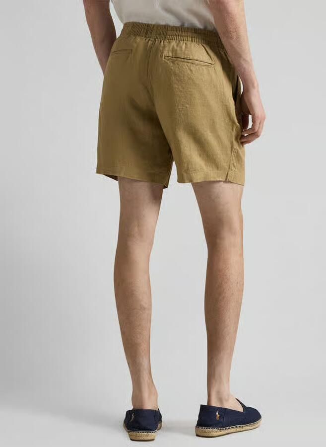 Polo Ralph Lauren Linnen shorts met tunnelkoord als vetersluiting en logostitching - Foto 2