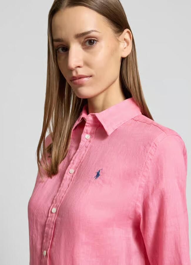 Polo Ralph Lauren Loose fit overhemdblouse van puur linnen met knoopsluiting - Foto 4