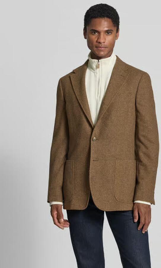 Polo Ralph Lauren modern fit colbert met wol model 'HERRINGBONE' - Foto 3