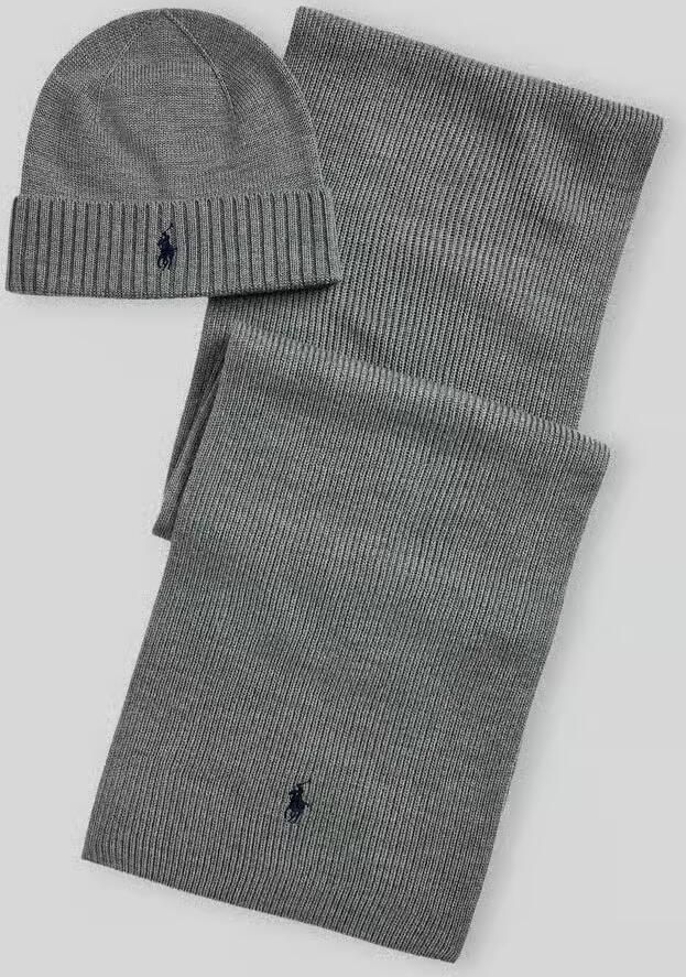 Polo Ralph Lauren Sjaal en muts van wol in set met cadeaubox - Foto 2