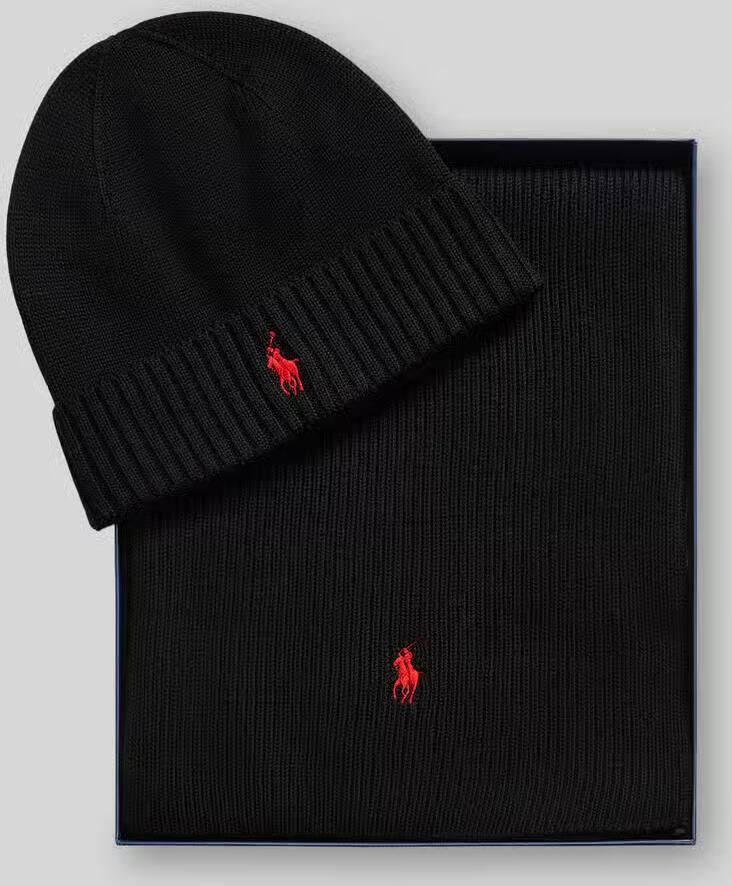 Polo Ralph Lauren Muts en sjaal als set van zuivere wol