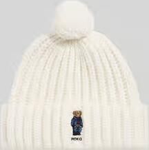 Polo Ralph Lauren Beanie van katoenmix in gebreide look