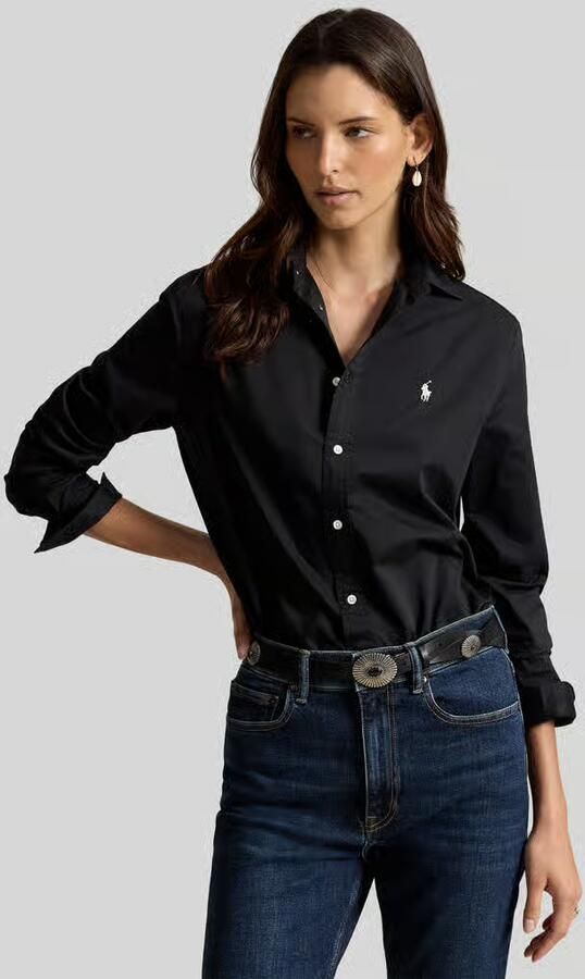 Polo Ralph Lauren klassiek fit overhemdblouse met doorlopende knoopsluiting - Foto 2