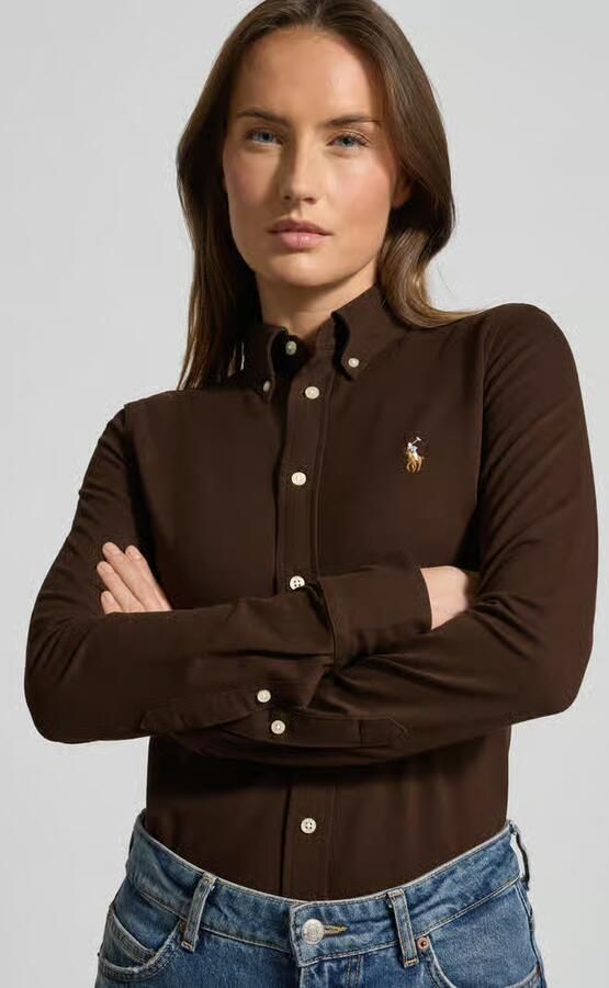 Polo Ralph Lauren Overhemdblouse met labelstitching - Foto 2