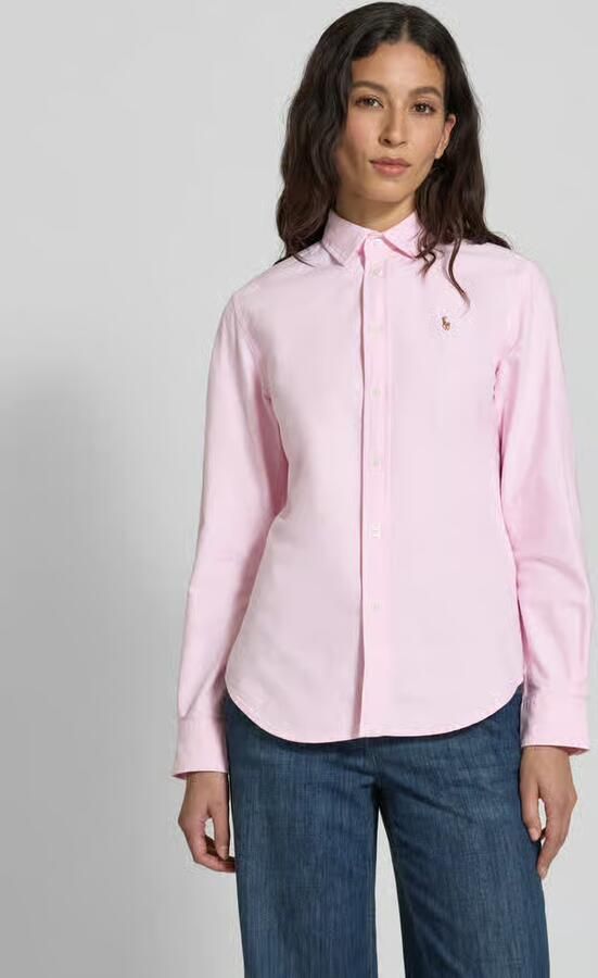 Polo Ralph Lauren Klassieke Oxford Overhemd Roze Lange Mouw Pink Dames - Foto 4
