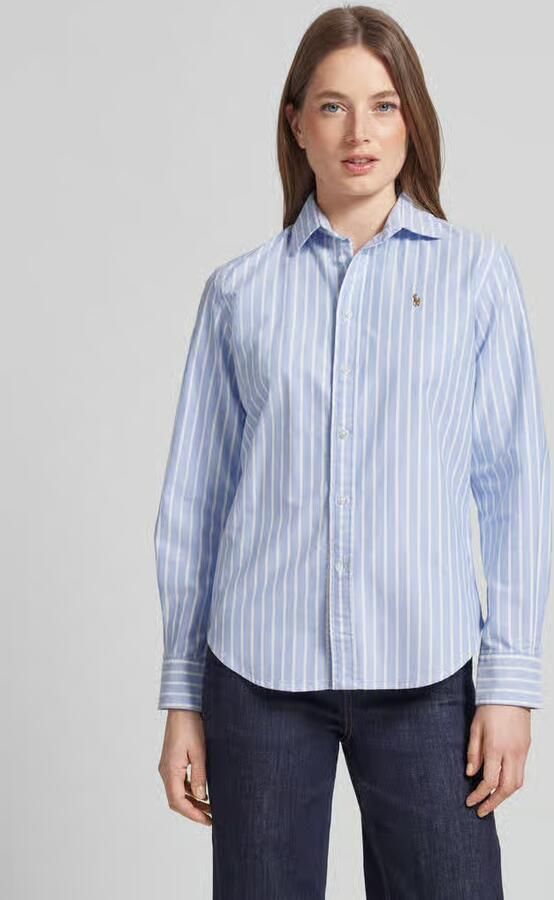 Polo Ralph Lauren Overhemdblouse met logostitching model 'Kendal' - Foto 5