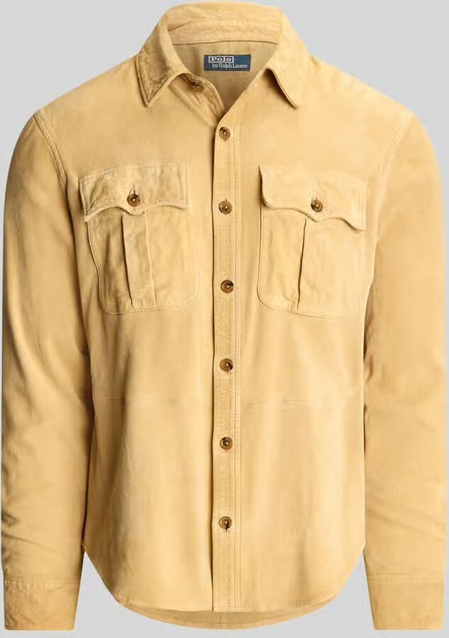 Polo Ralph Lauren Overhemdjack van chevreau-suède