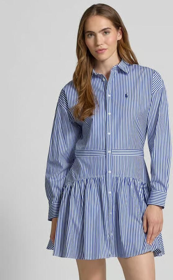 Polo Ralph Lauren Overhemdjurk in minilengte met logostitching - Foto 2