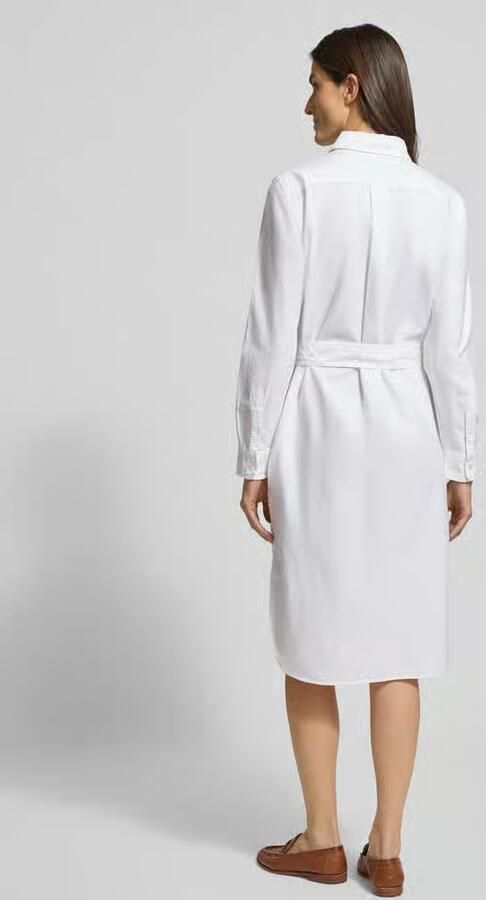 Polo Ralph Lauren Blousejurk met logostitching en knoopsluiting model 'CORY' - Foto 7