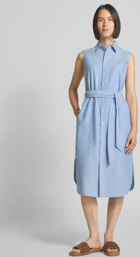 Polo Ralph Lauren Overhemdjurk met strikceintuur model 'CORY' - Foto 2