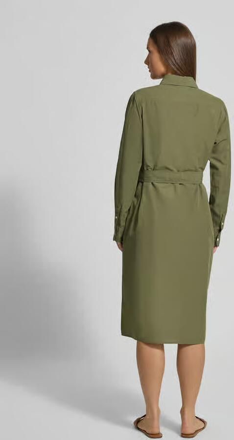 Polo Ralph Lauren Overhemdjurk van mix van katoen en linnen